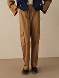 Taş Rengi Regular Fit Pamuklu Pantolon
