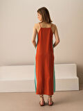 Kiremit Rengi Regular Fit Elbise
