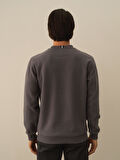 Xint Koyu Gri Pamuk Dokulu Regular Fit Sweatshirt