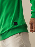 Xint Yeşil Pamuk Dokulu Regular Fit Sweatshirt