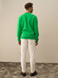 Xint Yeşil Pamuk Dokulu Regular Fit Sweatshirt