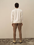 Xint Ekru Pamuk Dokulu Regular Fit Sweatshirt