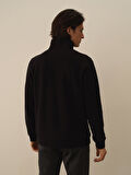 Xint Siyah Pamuk Dokulu Regular Fit Sweatshirt