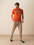 Taş Rengi Slim Fit Pamuklu Pantolon
