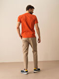 Taş Rengi Slim Fit Pamuklu Pantolon