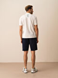 Lacivert Regular Fit Keten Şort