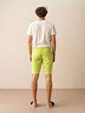 Yeşil Regular Fit Keten Şort