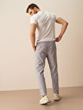 Gri Regular Fit Keten Pantolon