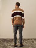 Xint Camel Pamuk Dokulu Regular Fit Hırka