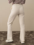 Xint Ekru Pamuk Dokulu Regular Fit Sweat Pantolon