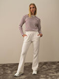 Xint Ekru Pamuk Dokulu Regular Fit Sweat Pantolon