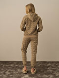 Xint Bej Işıltılı Lurex Detaylı Oversize Sweatshirt