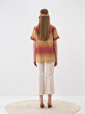 female Turuncu Oversize Keten Gömlek