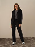 Xint Siyah Esnek Dokulu Regular Fit Sweatmont