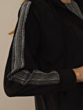 Xint Siyah Esnek Dokulu Regular Fit Sweatmont