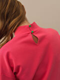 Xint Pembe Pamuk Dokulu Oversize Sweatshirt