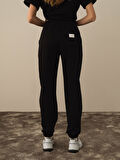 Xint Siyah Pamuk Dokulu Regular Fit Sweat Pantolon