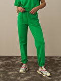 Xint Yeşil Pamuk Dokulu Regular Fit Sweat Pantolon