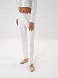 Xint Ekru Esnek Dokulu Regular Fit Sweat Pantolon
