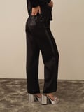 Xint Siyah Formunu Koruyan Oversize Pantolon