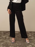 Xint Siyah Formunu Koruyan Oversize Pantolon