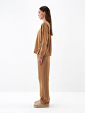 Xint Camel Pamuk Dokulu Regular Fit Sweat Pantolon