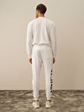 Xint Kırık Beyaz Pamuk Dokulu Regular Fit Sweat Pantolon