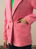 Xint Pembe Pamuk Dokulu Regular Fit Ceket