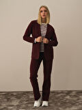 Xint Bordo Pamuk Dokulu Regular Fit Ceket