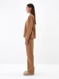 Xint Camel Pamuk Dokulu Oversize Sweatshirt
