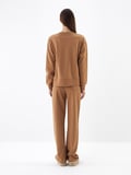 Xint Camel Pamuk Dokulu Oversize Sweatshirt