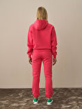 Xint Pembe Pamuk Dokulu Oversize Sweatshirt