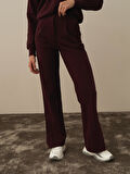 Xint Bordo Pamuk Dokulu Regular Fit Sweat Pantolon