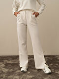 Xint Ekru Pamuk Dokulu Regular Fit Sweat Pantolon