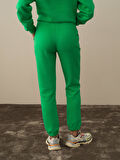 Xint Yeşil Pamuk Dokulu Regular Fit Sweat Pantolon