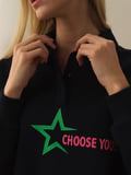 Xint Lacivert Pamuk Dokulu Regular Fit Sweatshirt