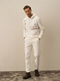 Xint Ekru Pamuk Dokulu Regular Fit Sweatshirt