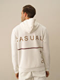 Xint Ekru Pamuk Dokulu Regular Fit Sweatshirt
