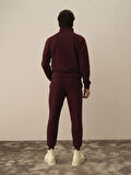 Xint Bordo Pamuk Dokulu Regular Fit Sweat Pantolon