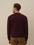 Xint Bordo Pamuk Dokulu Regular Fit Sweatshirt