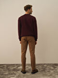 Xint Bordo Pamuk Dokulu Regular Fit Sweatshirt