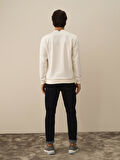 Xint Ekru Pamuk Dokulu Regular Fit Sweatshirt
