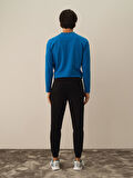 Xint Siyah Pamuk Dokulu Regular Fit Sweat Pantolon
