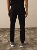 Xint Siyah Pamuk Dokulu Regular Fit Sweat Pantolon