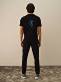 Xint Siyah Pamuk Dokulu Regular Fit Sweat Pantolon