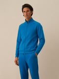 Xint Mavi Pamuk Dokulu Regular Fit Sweatmont