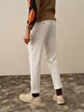 Xint Ekru Pamuk Dokulu Slim Fit Jogger Pantolon