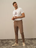 Xint Camel Doğal Yün Dokulu Slim Fit Jogger Pantolon