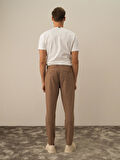 Xint Camel Doğal Yün Dokulu Slim Fit Jogger Pantolon