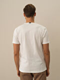 Xint Ekru Pamuk Dokulu Regular Fit Tişört